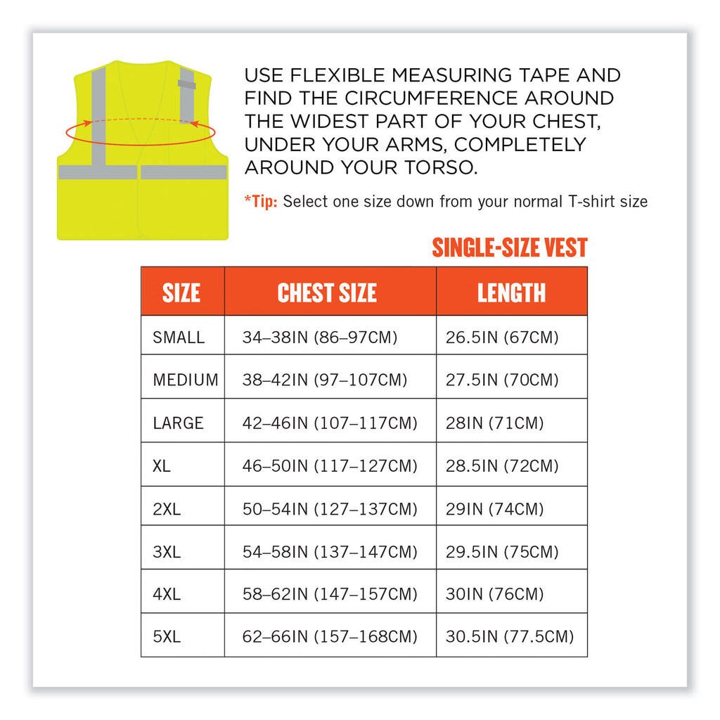 glowear-8210hl-s-single-size-class-2-economy-mesh-vest-polyester-small-lime-ships-in-1-3-business-days_ego24522 - 8