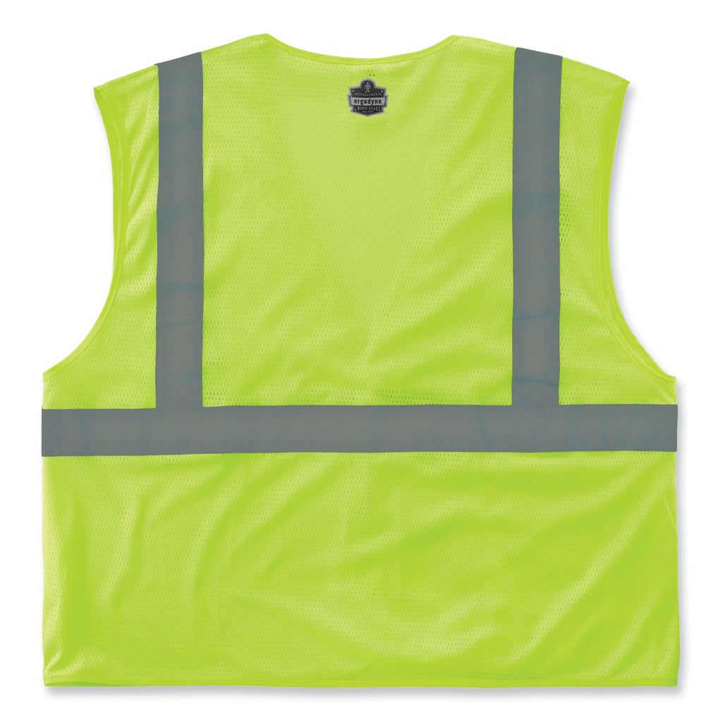 GloWear 8210HL-S Single Size Class 2 Economy Mesh Vest, Polyester, Large, Lime, Ships in 1-3 Business Days