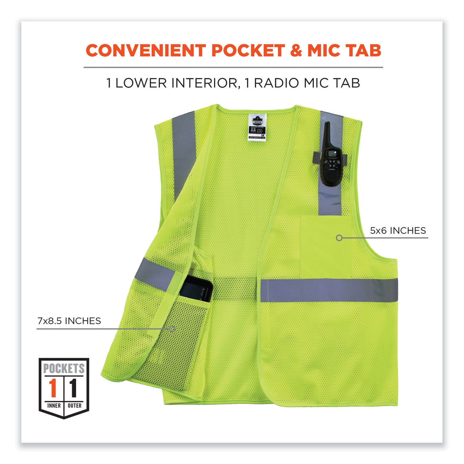 glowear-8210hl-s-single-size-class-2-economy-mesh-vest-polyester-2x-large-lime-ships-in-1-3-business-days_ego24526 - 4
