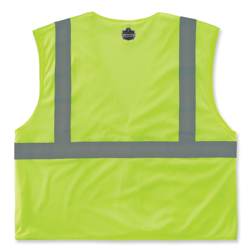 GloWear 8210HL-S Single Size Class 2 Economy Mesh Vest, Polyester, 4X-Large, Lime, Ships in 1-3 Business Days