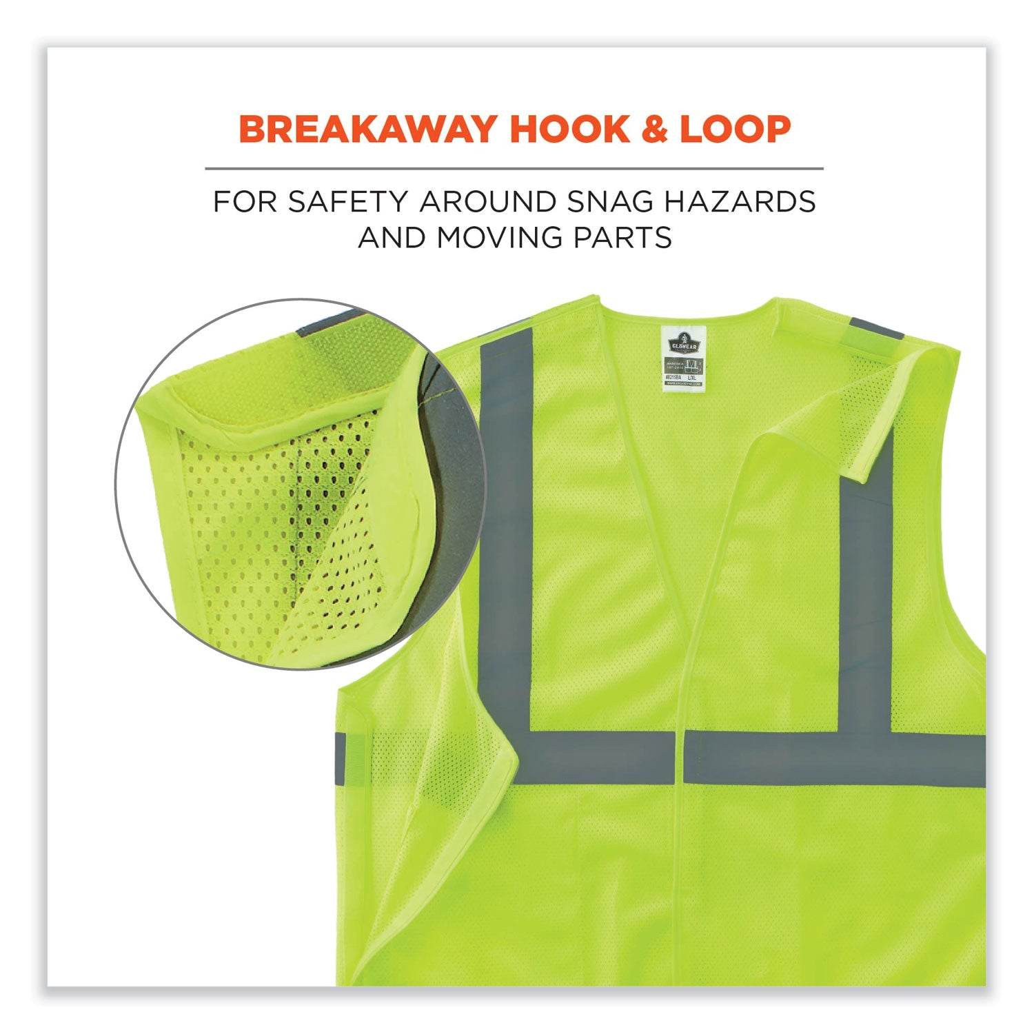 glowear-8215ba-s-single-size-class-2-economy-breakaway-mesh-vest-polyester-small-lime-ships-in-1-3-business-days_ego24542 - 4