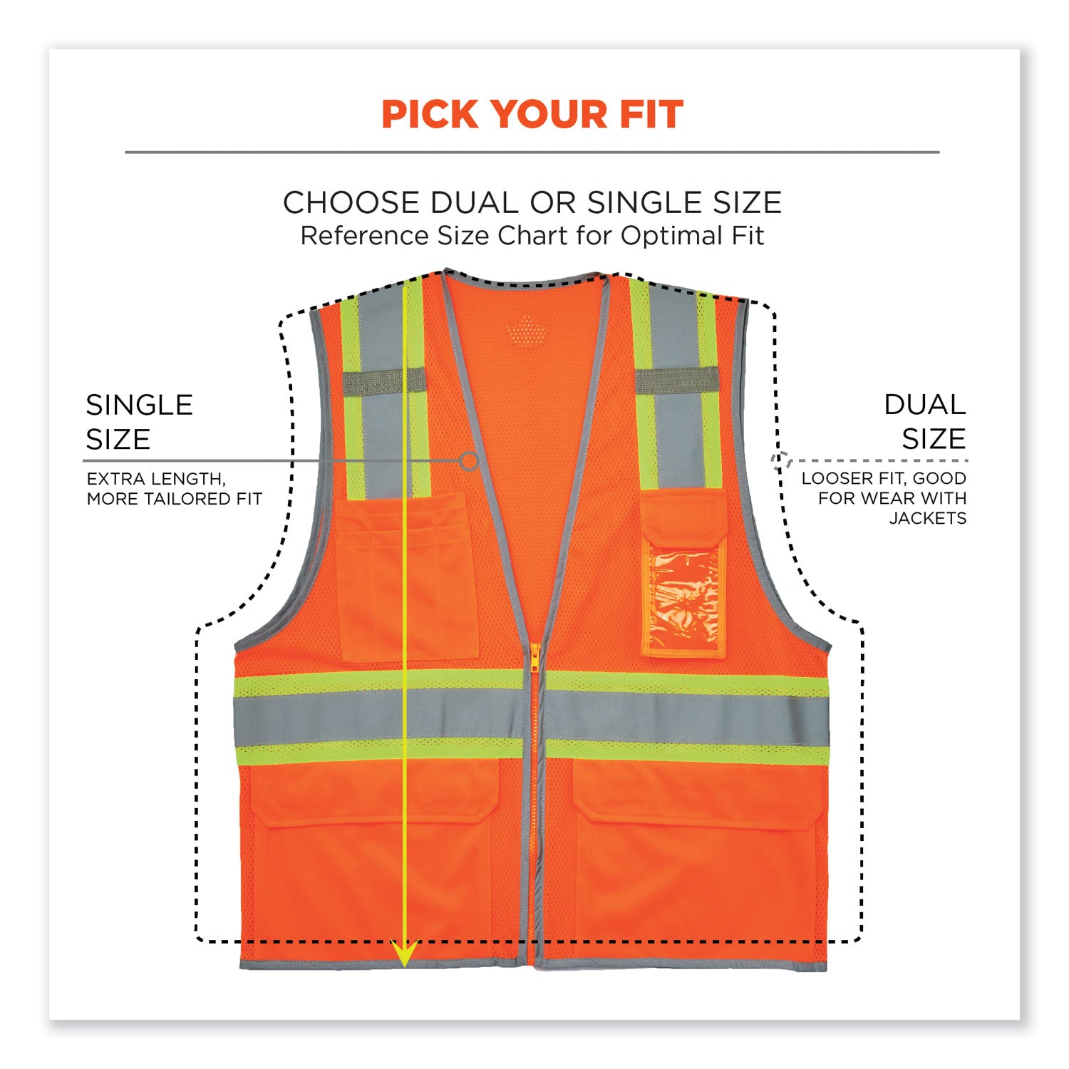 glowear-8246z-s-single-size-class-2-two-tone-mesh-vest-polyester-3x-large-orange-ships-in-1-3-business-days_ego24577 - 8