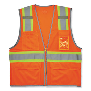 glowear-8246z-s-single-size-class-2-two-tone-mesh-vest-polyester-large-orange-ships-in-1-3-business-days_ego24574 - 1