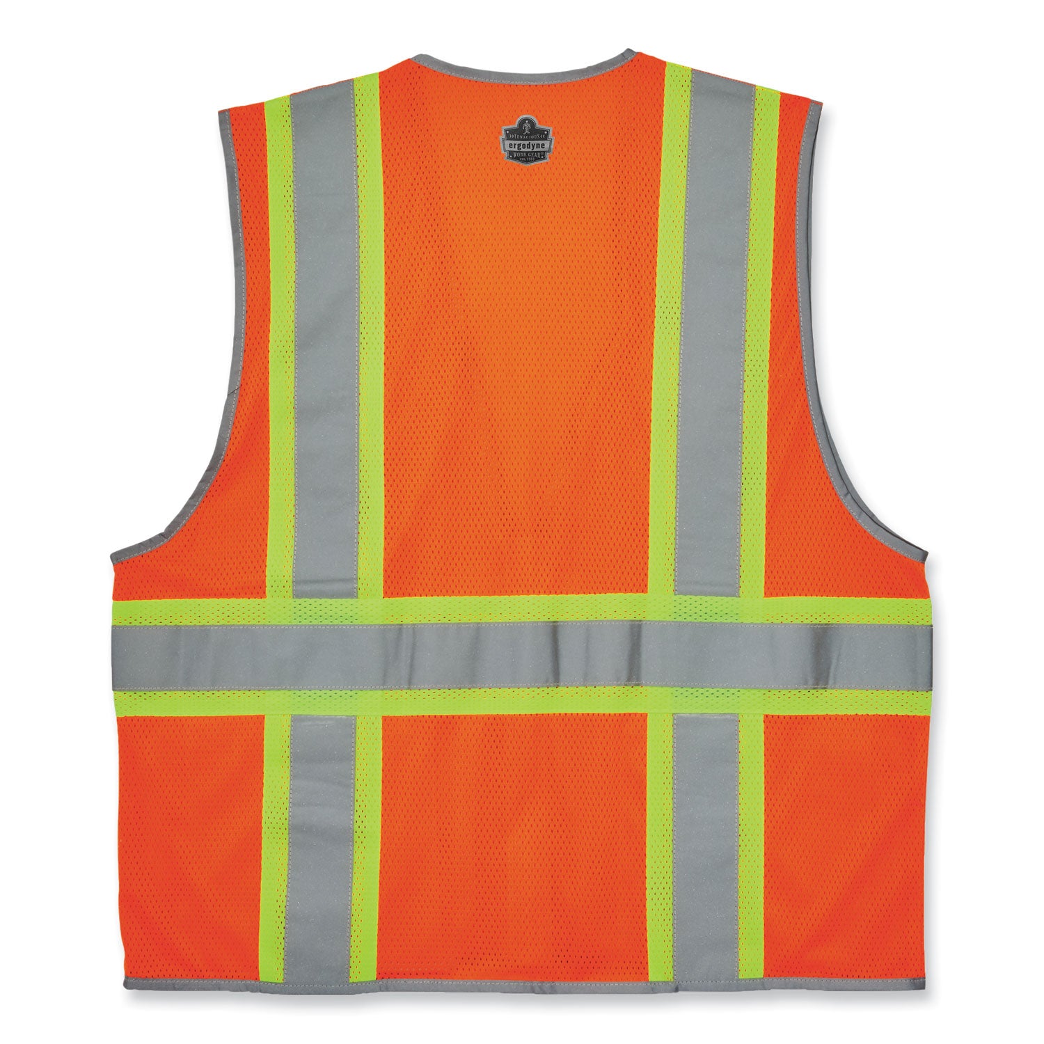GloWear 8246Z-S Single Size Class 2 Two-Tone Mesh Vest, Polyester, Small, Orange, Ships in 1-3 Business Days