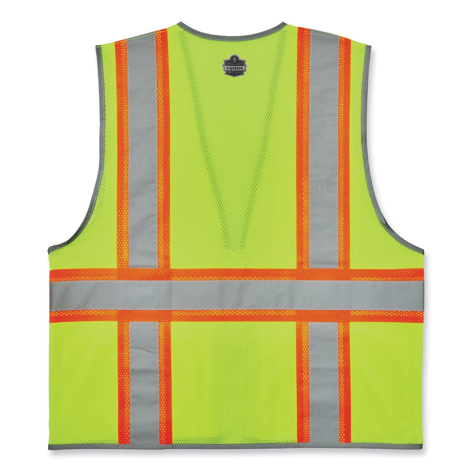 GloWear 8246Z-S Single Size Class 2 Two-Tone Mesh Vest, Polyester, 5X-Large, Lime, Ships in 1-3 Business Days