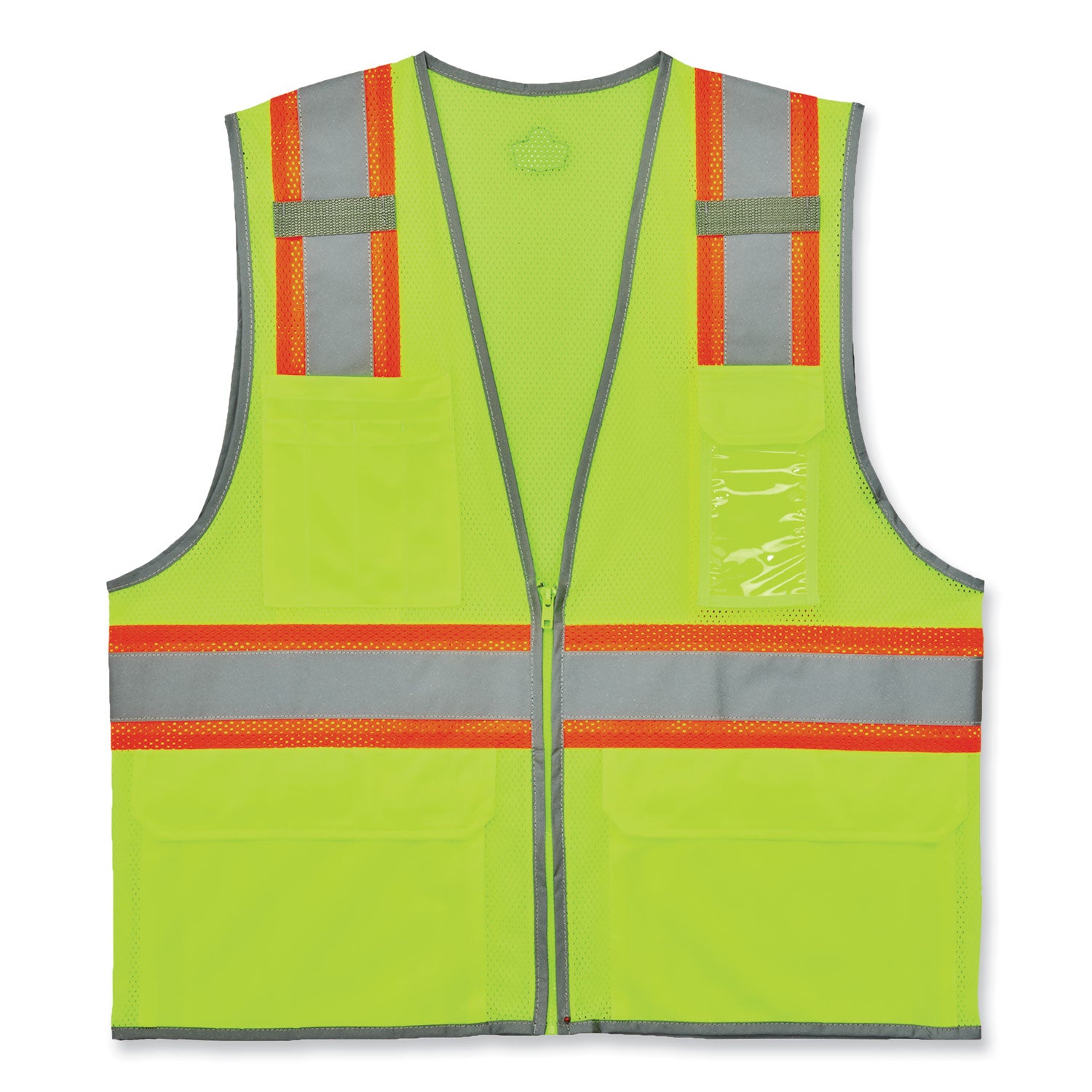 GloWear 8246Z-S Single Size Class 2 Two-Tone Mesh Vest, Polyester, 3X-Large, Lime, Ships in 1-3 Business Days
