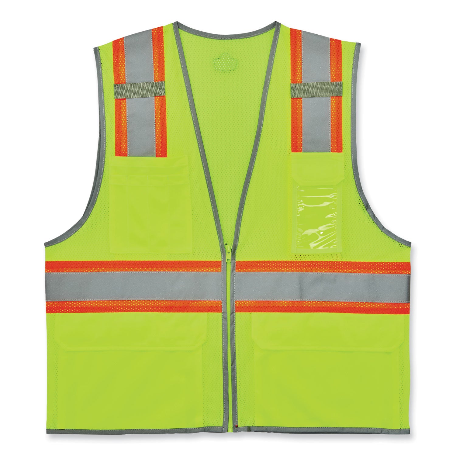 glowear-8246z-s-single-size-class-2-two-tone-mesh-vest-polyester-x-large-lime-ships-in-1-3-business-days_ego24565 - 1