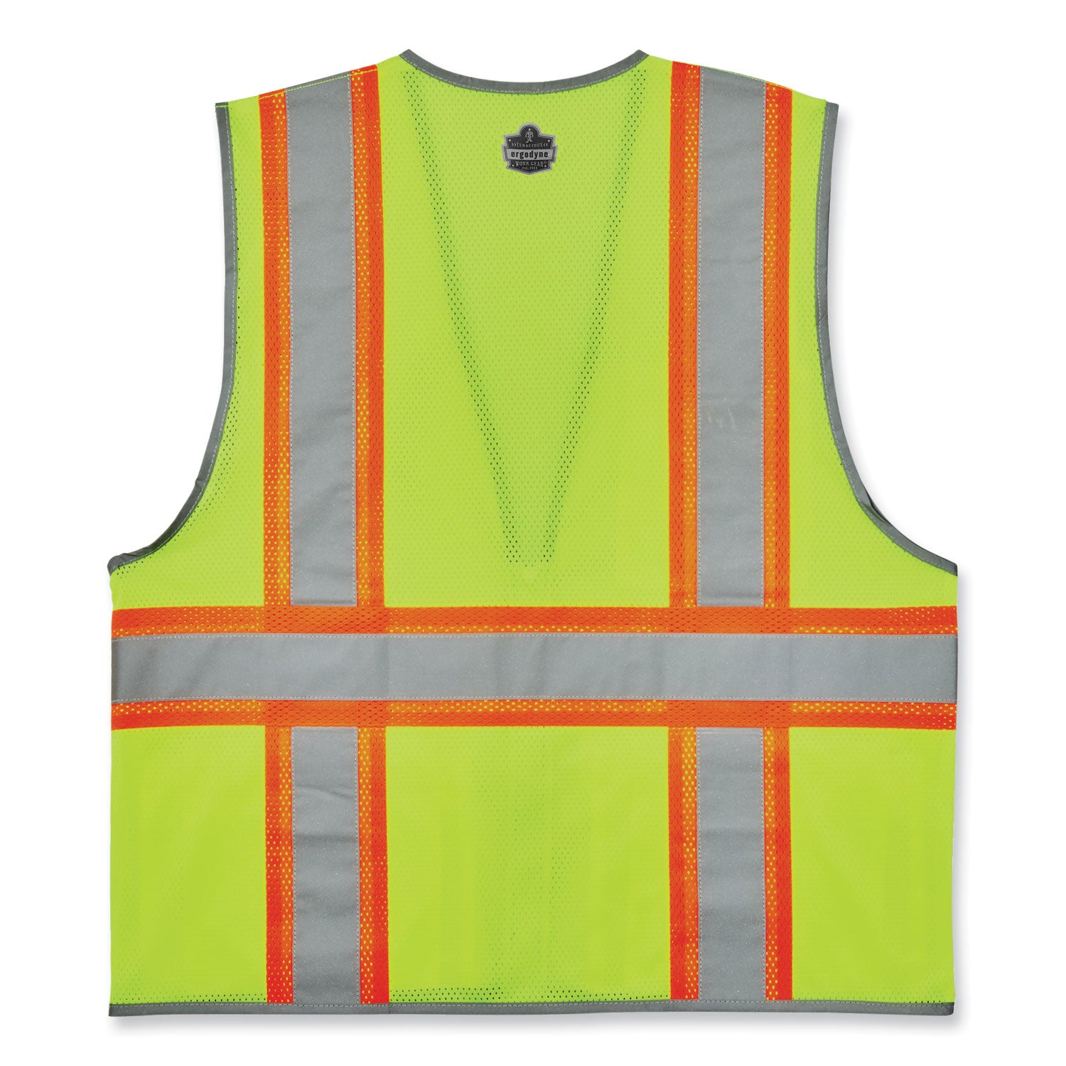 GloWear 8246Z-S Single Size Class 2 Two-Tone Mesh Vest, Polyester, Large, Lime, Ships in 1-3 Business Days
