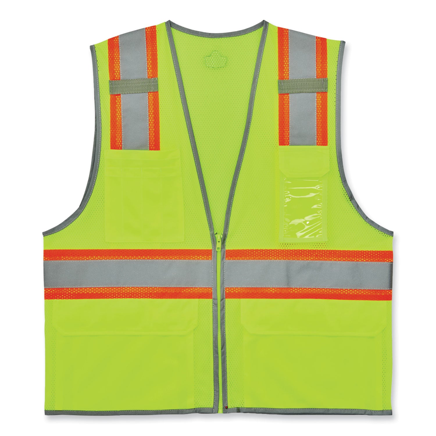 glowear-8246z-s-single-size-class-2-two-tone-mesh-vest-polyester-medium-lime-ships-in-1-3-business-days_ego24563 - 1