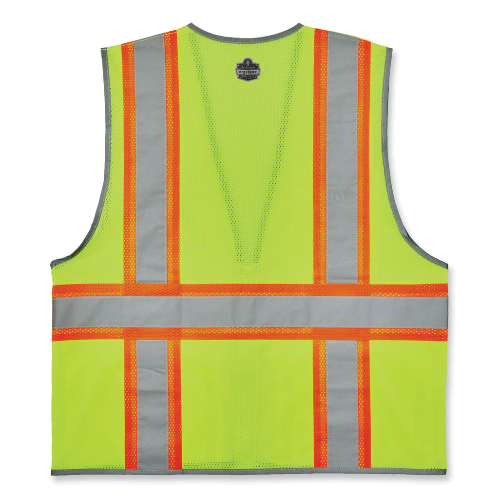 glowear-8246z-s-single-size-class-2-two-tone-mesh-vest-polyester-medium-lime-ships-in-1-3-business-days_ego24563 - 2