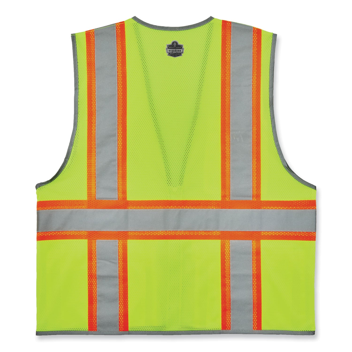 GloWear 8246Z-S Single Size Class 2 Two-Tone Mesh Vest, Polyester, Medium, Lime, Ships in 1-3 Business Days