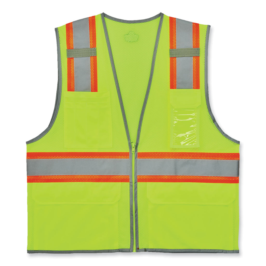 glowear-8246z-s-single-size-class-2-two-tone-mesh-vest-polyester-small-lime-ships-in-1-3-business-days_ego24562 - 1