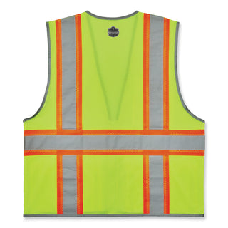 glowear-8246z-s-single-size-class-2-two-tone-mesh-vest-polyester-small-lime-ships-in-1-3-business-days_ego24562 - 2