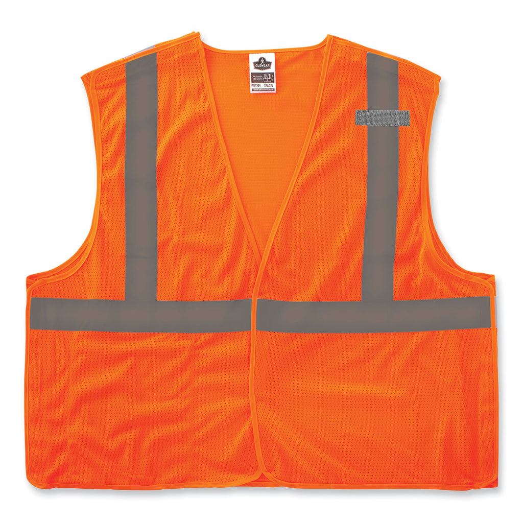 glowear-8215ba-s-single-size-class-2-economy-breakaway-mesh-vest-polyester-2x-large-orange-ships-in-1-3-business-days_ego24556 - 1
