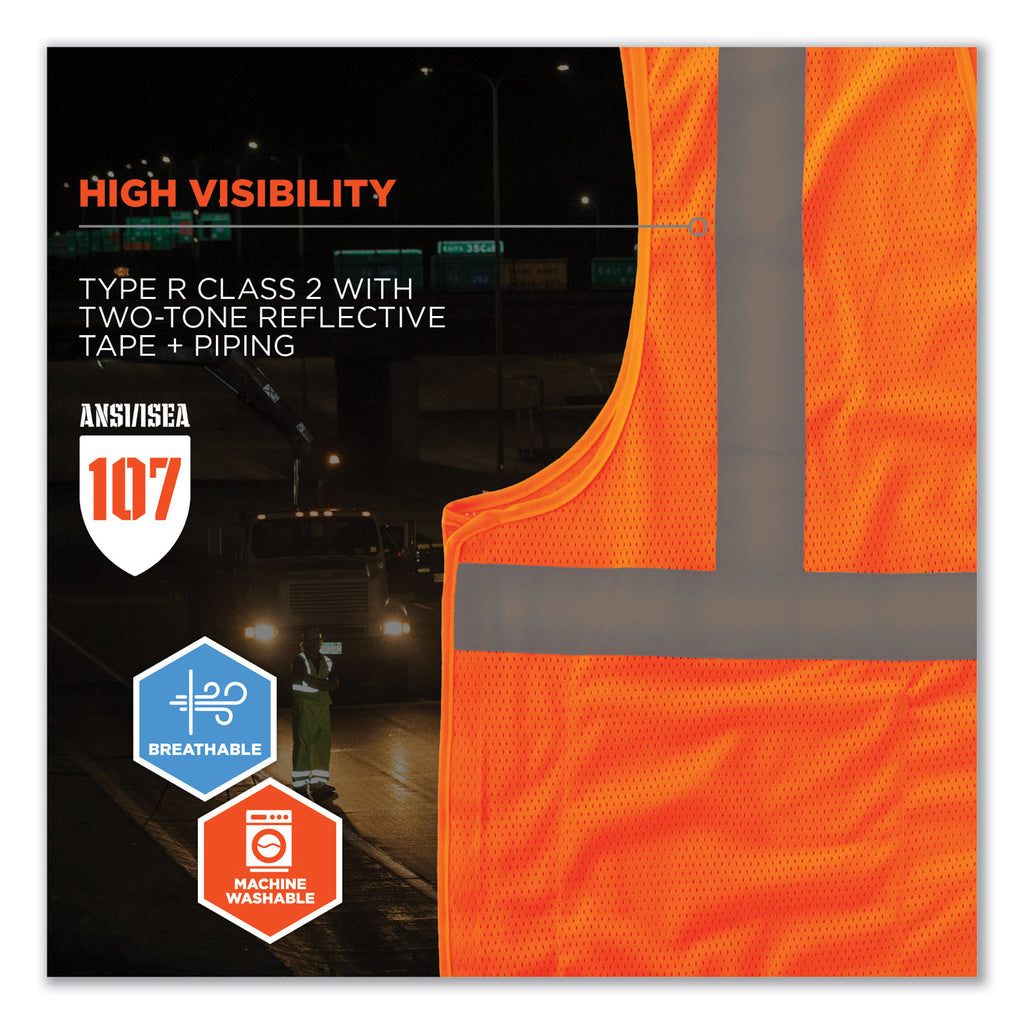 glowear-8215ba-s-single-size-class-2-economy-breakaway-mesh-vest-polyester-2x-large-orange-ships-in-1-3-business-days_ego24556 - 3