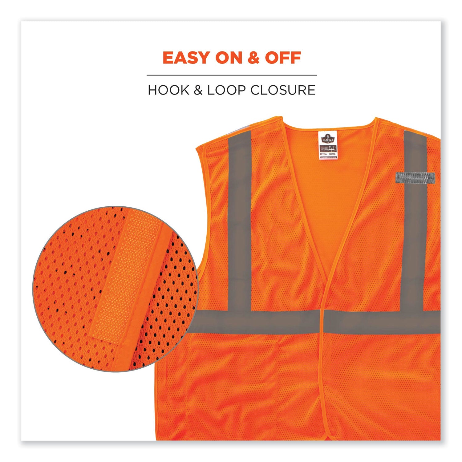 glowear-8215ba-s-single-size-class-2-economy-breakaway-mesh-vest-polyester-x-large-orange-ships-in-1-3-business-days_ego24555 - 6