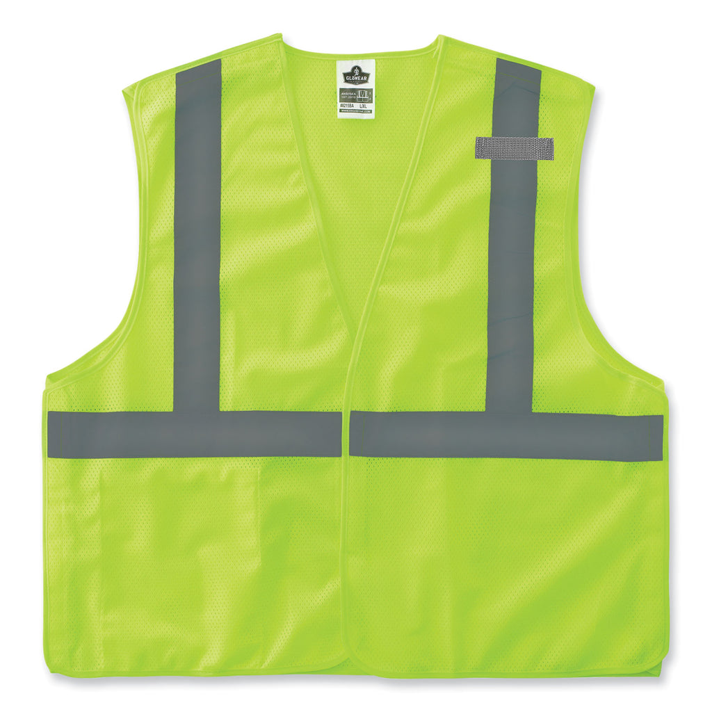GloWear 8215BA-S Single Size Class 2 Economy Breakaway Mesh Vest, Polyester, X-Large, Lime, Ships in 1-3 Business Days