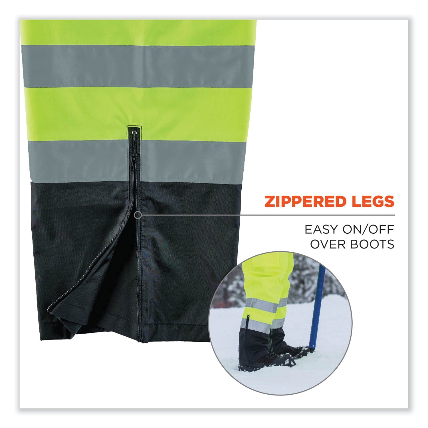 glowear-8918bk-class-e-hi-vis-rain-bibs-black-bottom-large-lime-ships-in-1-3-business-days_ego25014 - 5