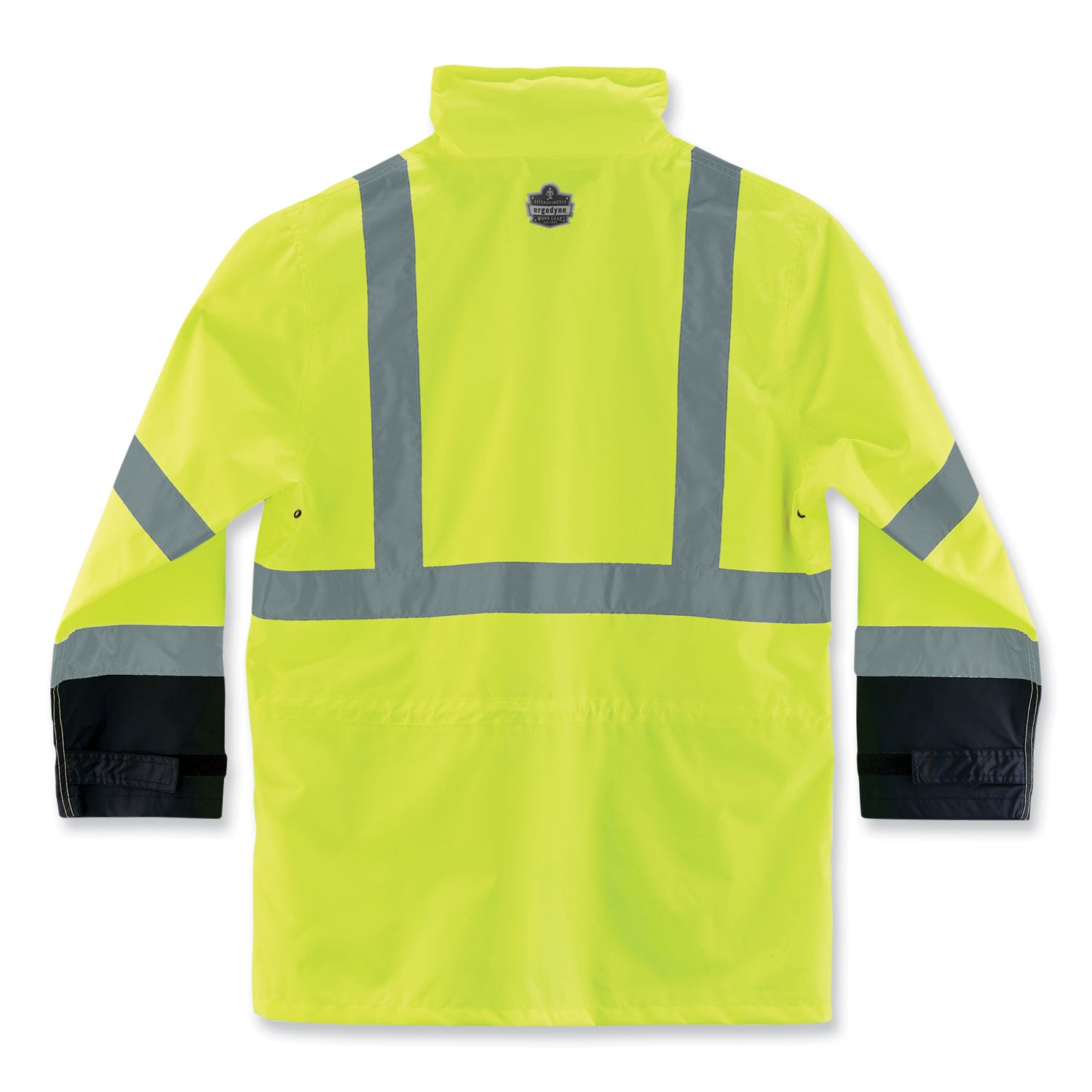 GloWear 8365BK Class 3 Hi-Vis Rain Jacket Black Bottom, 3X-Large, Lime, Ships in 1-3 Business Days