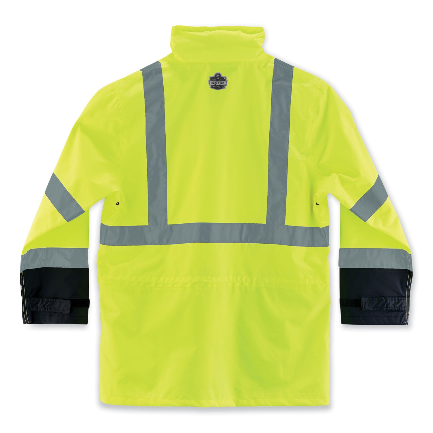 GloWear 8365BK Class 3 Hi-Vis Rain Jacket Black Bottom, 5X-Large, Lime, Ships in 1-3 Business Days