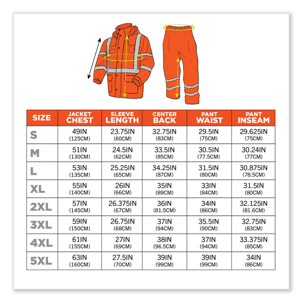 GloWear 8376K Lightweight HV Rain Suit, Large, Orange, Ships in 1-3 Business Days