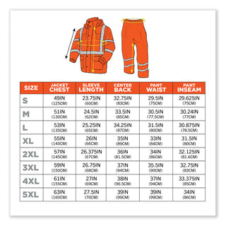 GloWear 8376K Lightweight HV Rain Suit, Large, Orange, Ships in 1-3 Business Days