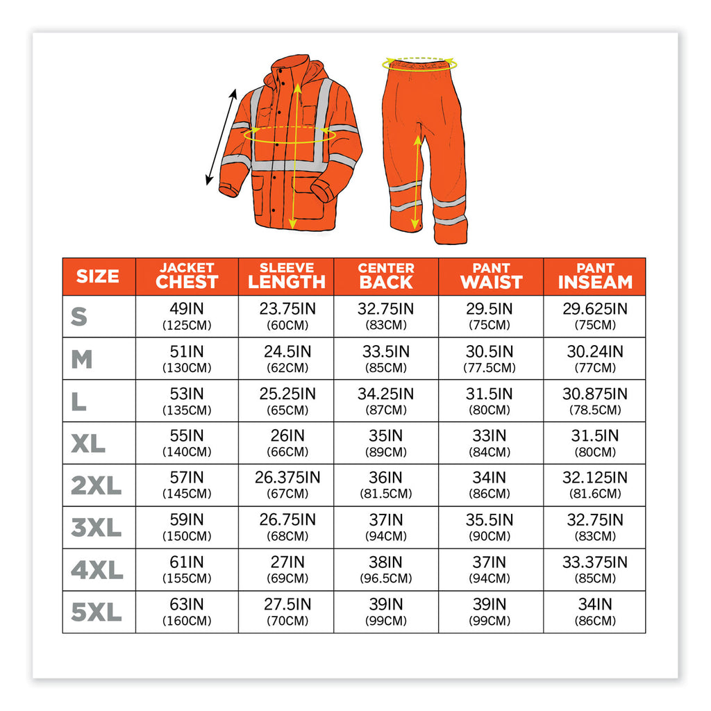 GloWear 8376K Lightweight HV Rain Suit, 2X-Large, Orange, Ships in 1-3 Business Days