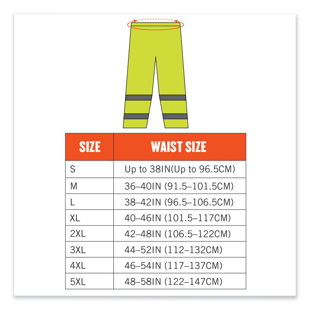 glowear-8916-class-e-lightweight-hi-vis-rain-pants-small-lime-ships-in-1-3-business-days_ego25342 - 7