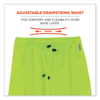 GloWear 8915BK Class E Hi-Vis Rain Pants Black Bottom, 5X-Large, Lime, Ships in 1-3 Business Days