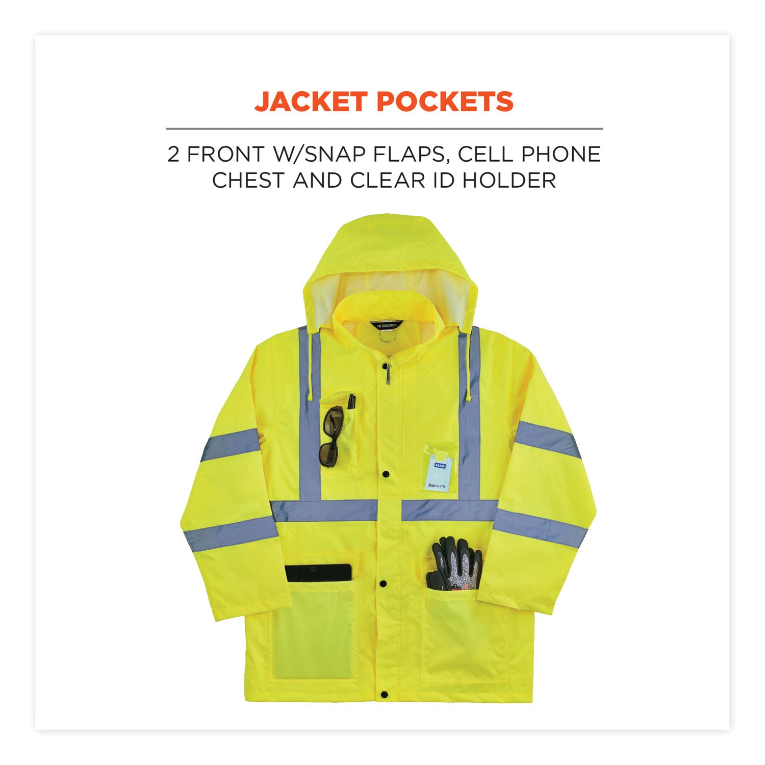 GloWear 8376K Lightweight HV Rain Suit, Medium, Lime, Ships in 1-3 Business Days