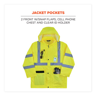 GloWear 8376K Lightweight HV Rain Suit, Large, Lime, Ships in 1-3 Business Days