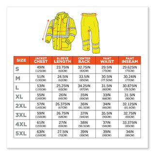 GloWear 8376K Lightweight HV Rain Suit, Large, Lime, Ships in 1-3 Business Days