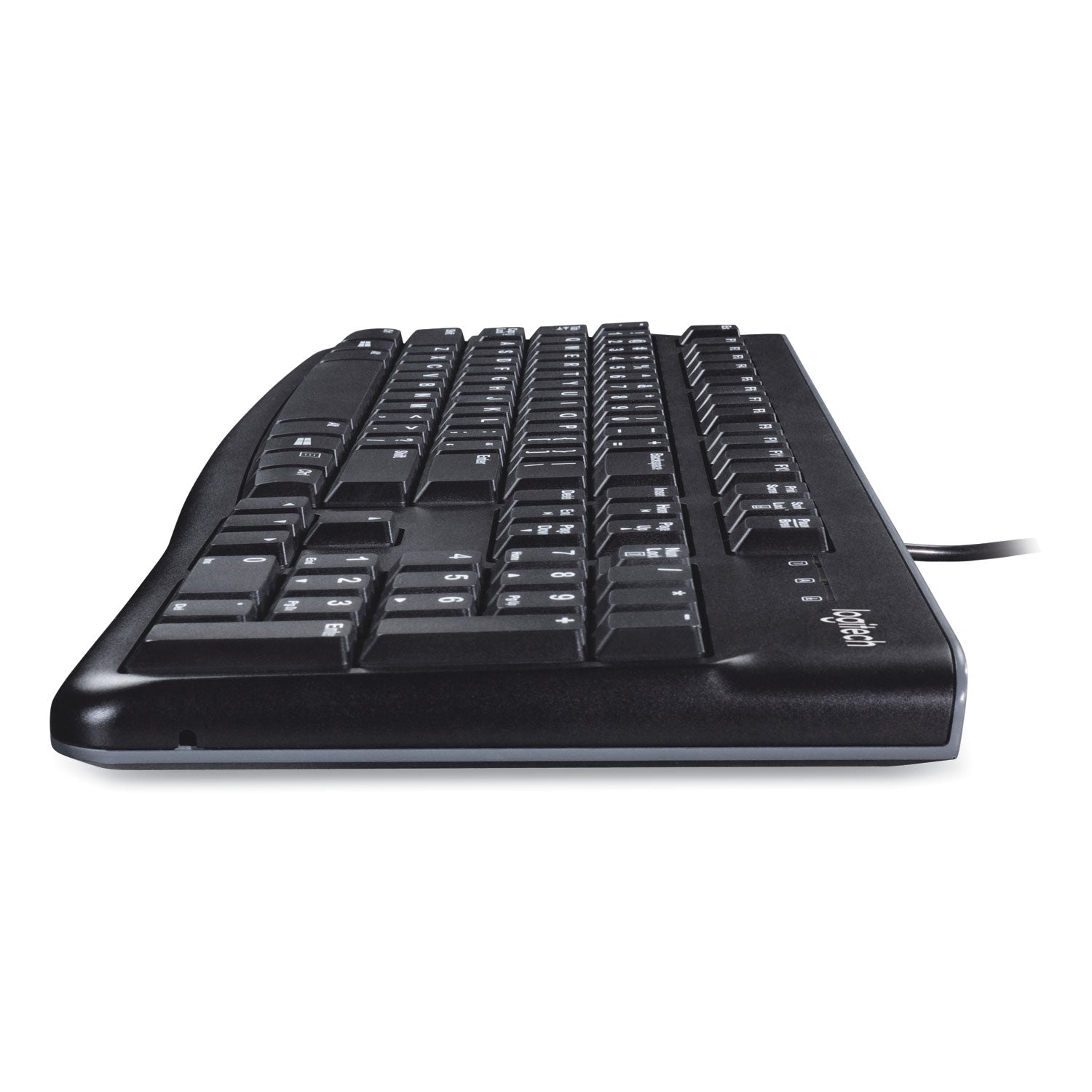 K120 Ergonomic Desktop Wired Keyboard, USB, Black - 
