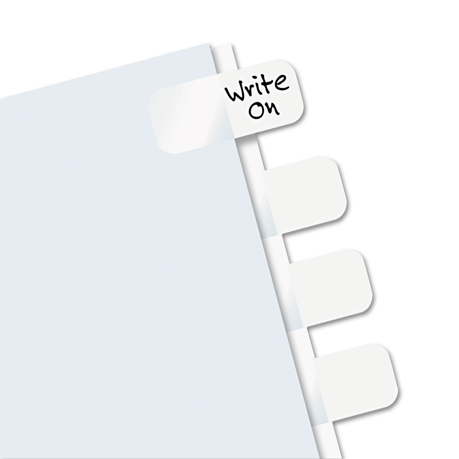 Legal Index Tabs, Customizable: Handwrite Only, 1/5-Cut, White, 1" Wide, 104/Pack - 