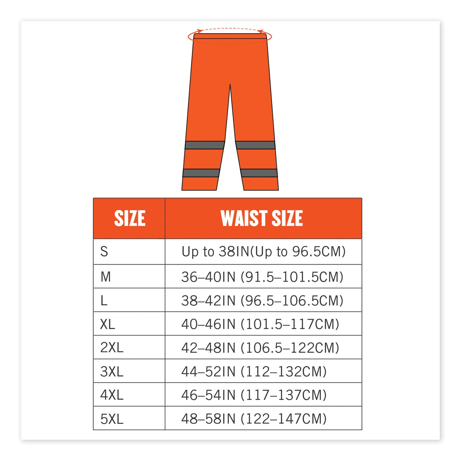 GloWear 8916 Class E Lightweight Hi-Vis Rain Pants, Large, Orange, Ships in 1-3 Business Days