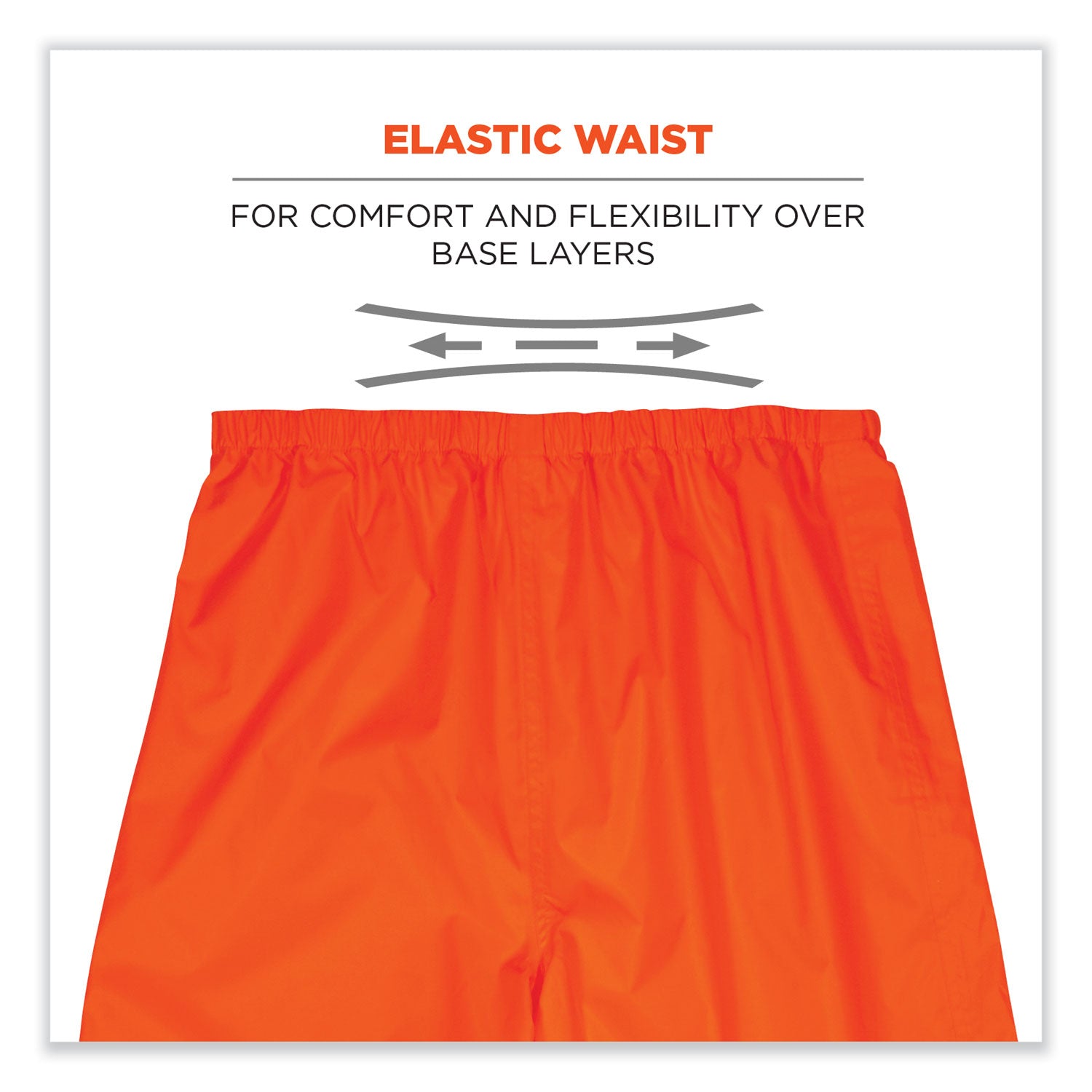 GloWear 8916 Class E Lightweight Hi-Vis Rain Pants, 3X-Large, Orange, Ships in 1-3 Business Days