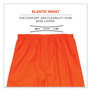 GloWear 8916 Class E Lightweight Hi-Vis Rain Pants, 3X-Large, Orange, Ships in 1-3 Business Days