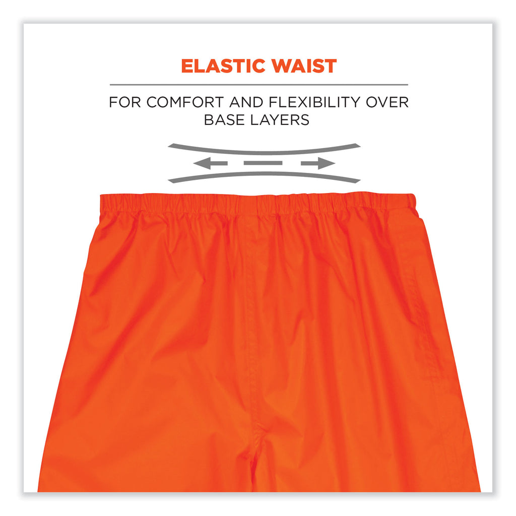 glowear-8916-class-e-lightweight-hi-vis-rain-pants-4x-large-orange-ships-in-1-3-business-days_ego25448 - 4