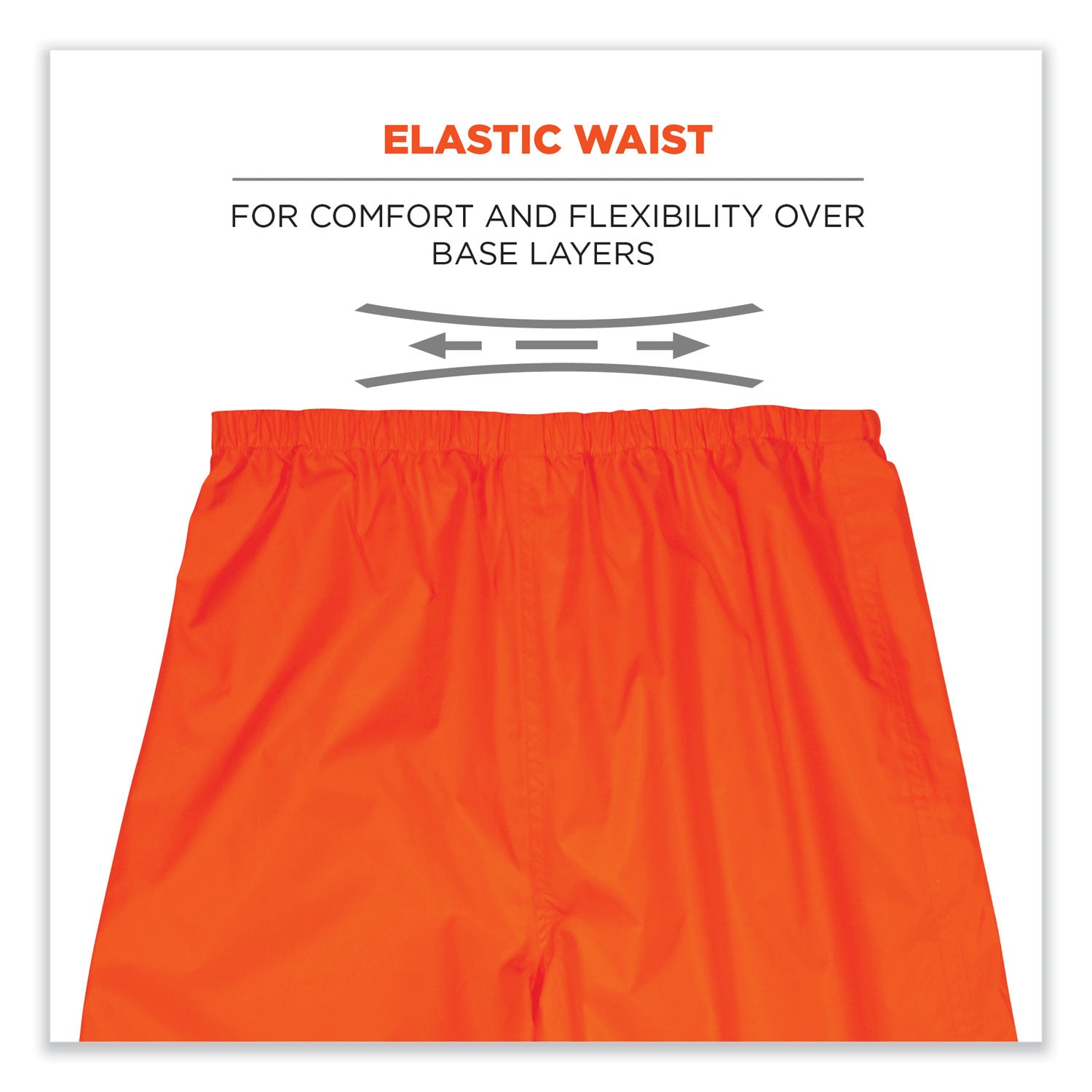 GloWear 8916 Class E Lightweight Hi-Vis Rain Pants, 5X-Large, Orange, Ships in 1-3 Business Days
