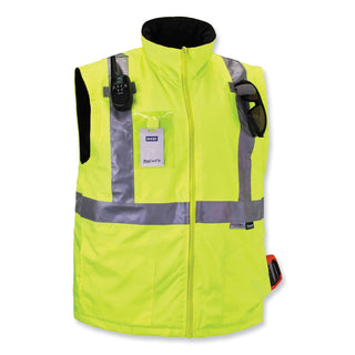 GloWear 8287 Class 2 Hi-Vis Jacket with Removable Sleeves, Medium, Lime, Ships in 1-3 Business Days