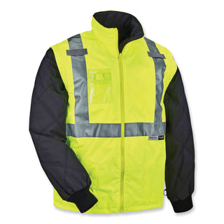 GloWear 8287 Class 2 Hi-Vis Jacket with Removable Sleeves, Medium, Lime, Ships in 1-3 Business Days
