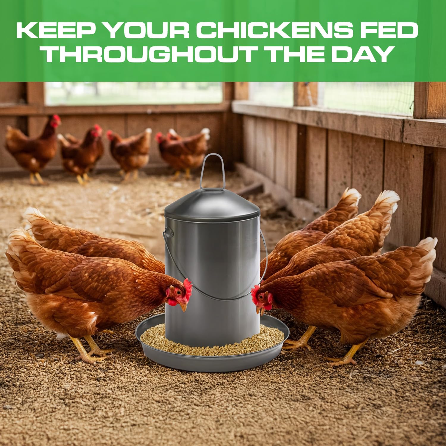 0.8 Gallon Stainless Steel Automatic Poultry Drinker