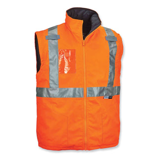 GloWear 8287 Class 2 Hi-Vis Jacket with Removable Sleeves, 2X-Large, Orange, Ships in 1-3 Business Days