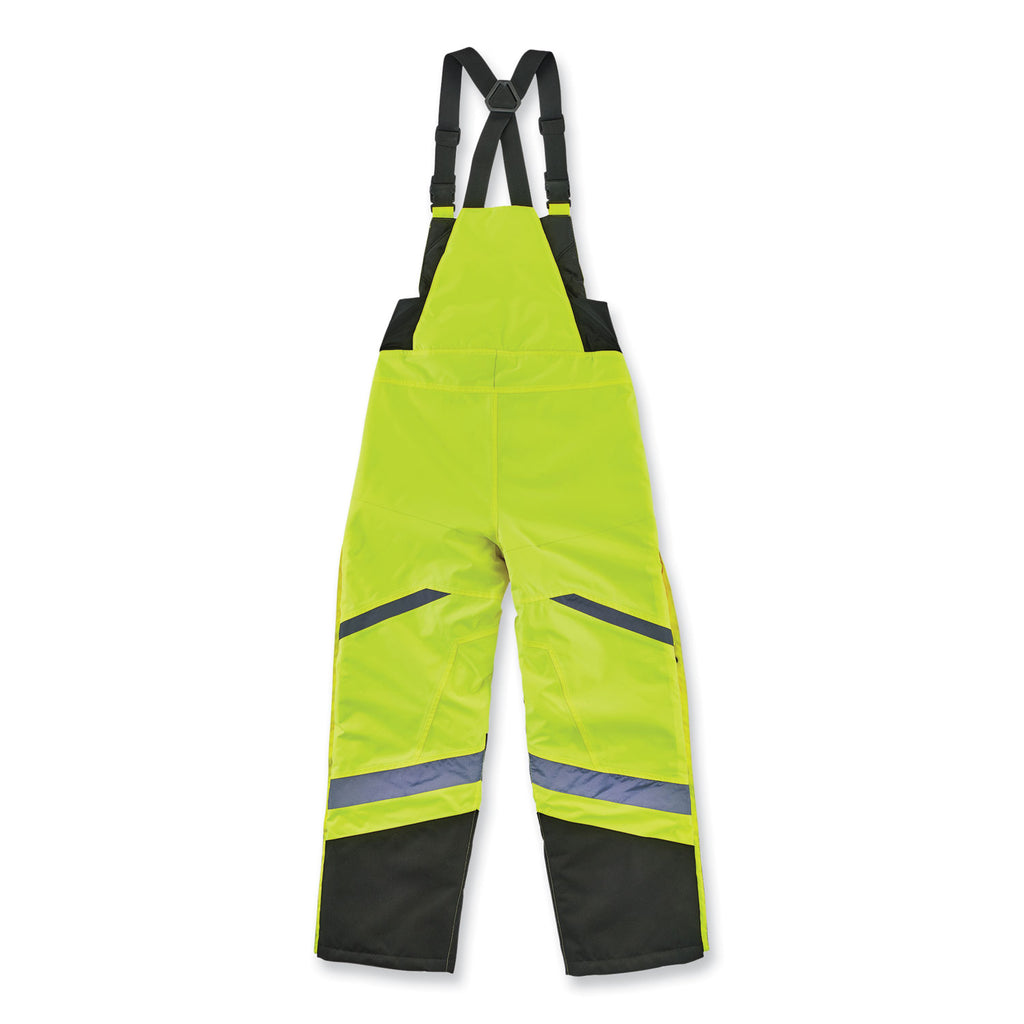 GloWear 8928 Class E Hi-Vis Insulated Bibs, Small, Lime, Ships in 1-3 Business Days