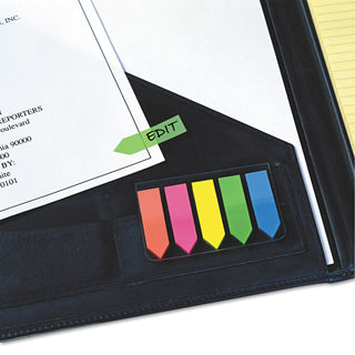 SeeNotes Transparent-Film Arrow Page Flags, Assorted Colors, 50/Pad, 5 Pads - 