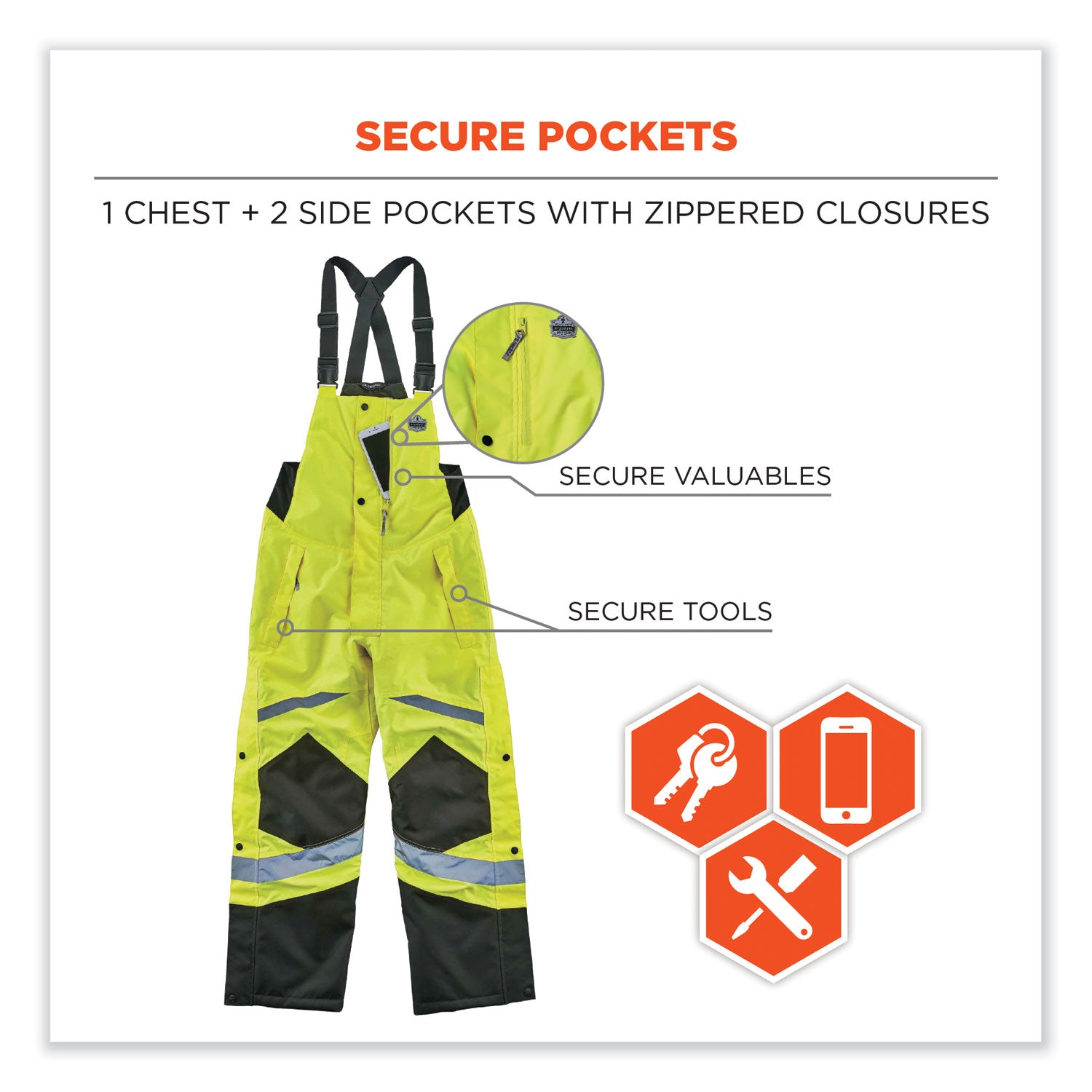 glowear-8928-class-e-hi-vis-insulated-bibs-x-large-lime-ships-in-1-3-business-days_ego25525 - 7