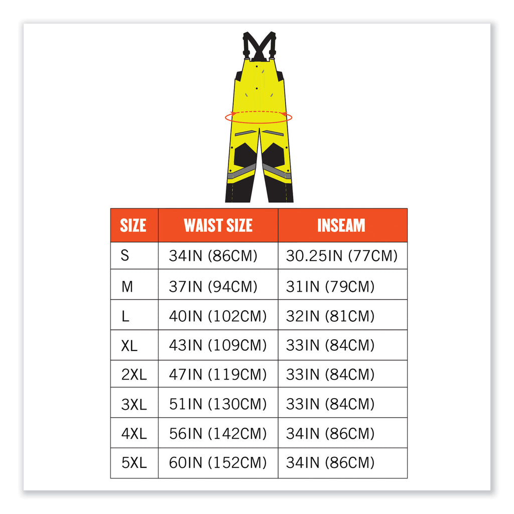 glowear-8928-class-e-hi-vis-insulated-bibs-x-large-lime-ships-in-1-3-business-days_ego25525 - 8
