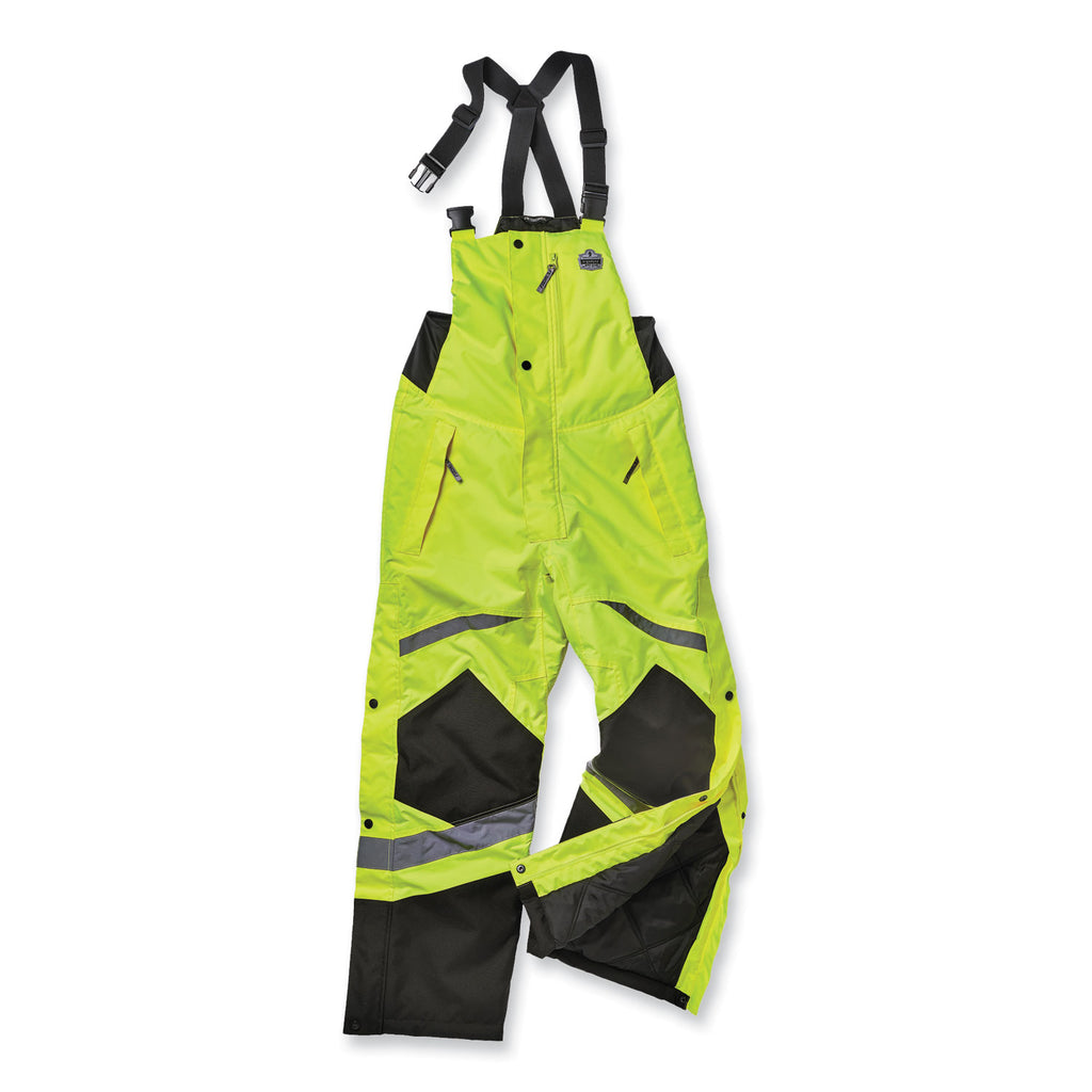 glowear-8928-class-e-hi-vis-insulated-bibs-x-large-lime-ships-in-1-3-business-days_ego25525 - 1