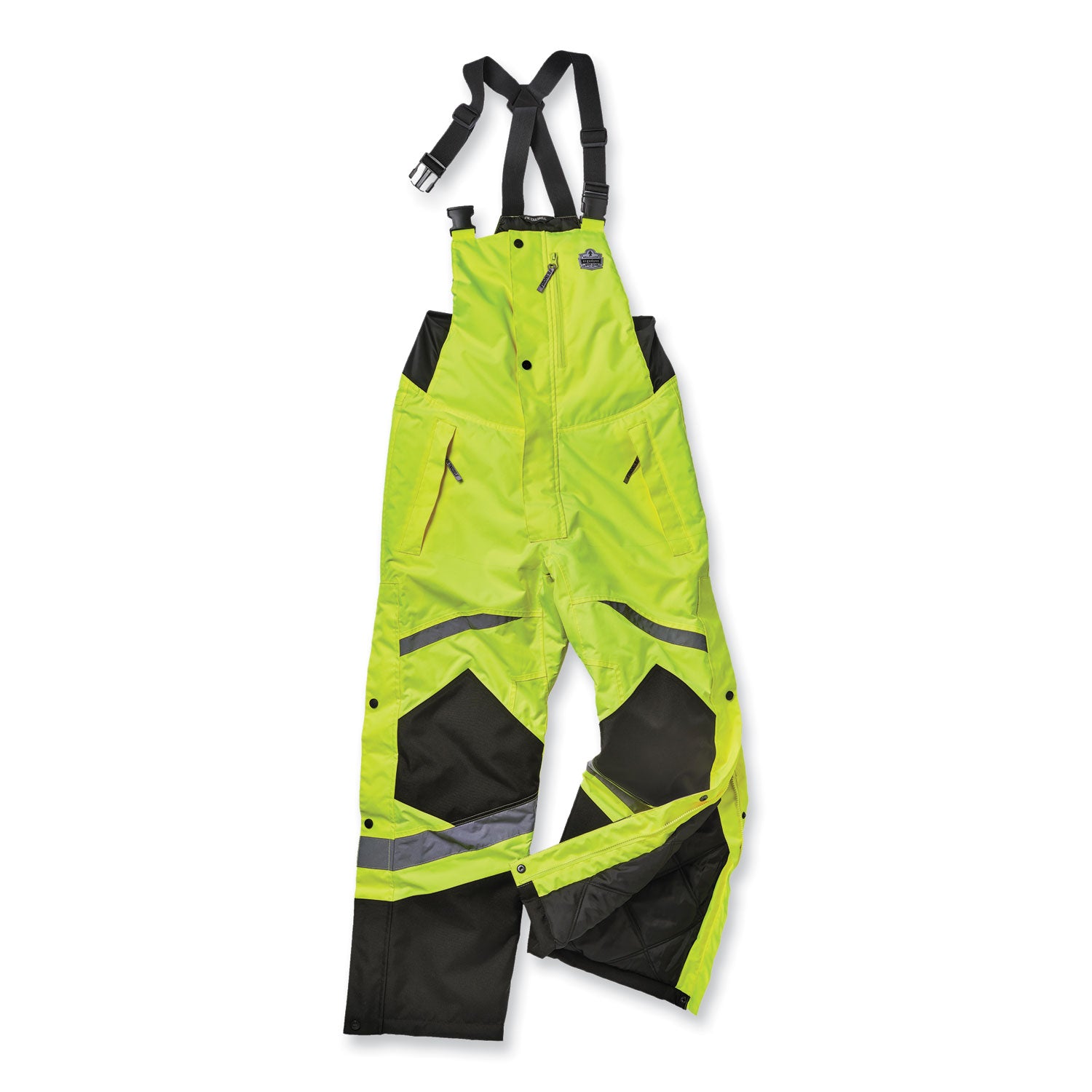 glowear-8928-class-e-hi-vis-insulated-bibs-2x-large-lime-ships-in-1-3-business-days_ego25526 - 1