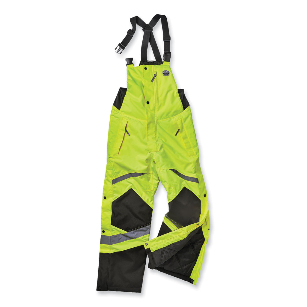 glowear-8928-class-e-hi-vis-insulated-bibs-4x-large-lime-ships-in-1-3-business-days_ego25528 - 1